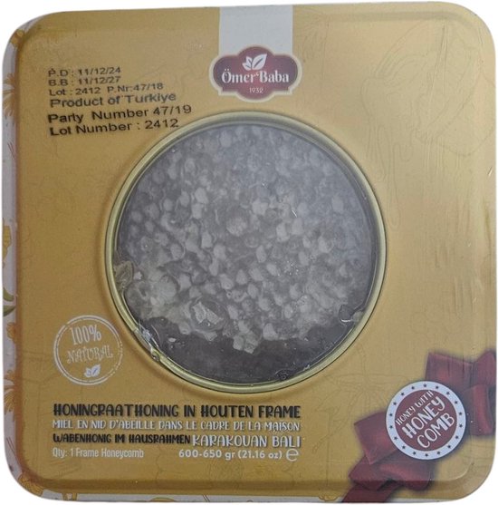 Golden Nuts – 100% Natuurlijke Rauwe Honing uit de Bergen – Onbewerkt & Puur –600-650G