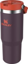 Stanley Flip Straw Tumbler 1.0 Waterfles Met Rietje 0.89L - Houdt 12+ Uur Koud - Roestvrijstalen Drinkfles - BPA-Vrij - Thermosfles gemakkelijk mee te nemen - Vaatwasserbestendig - Plum