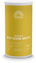 Mattisson - Runder Botten Bouillon Biologisch - Beef Bone Broth - Bottenbouillon Rijk aan Eiwitten, Mineralen, Aminozuren & Collageen - 180 gram