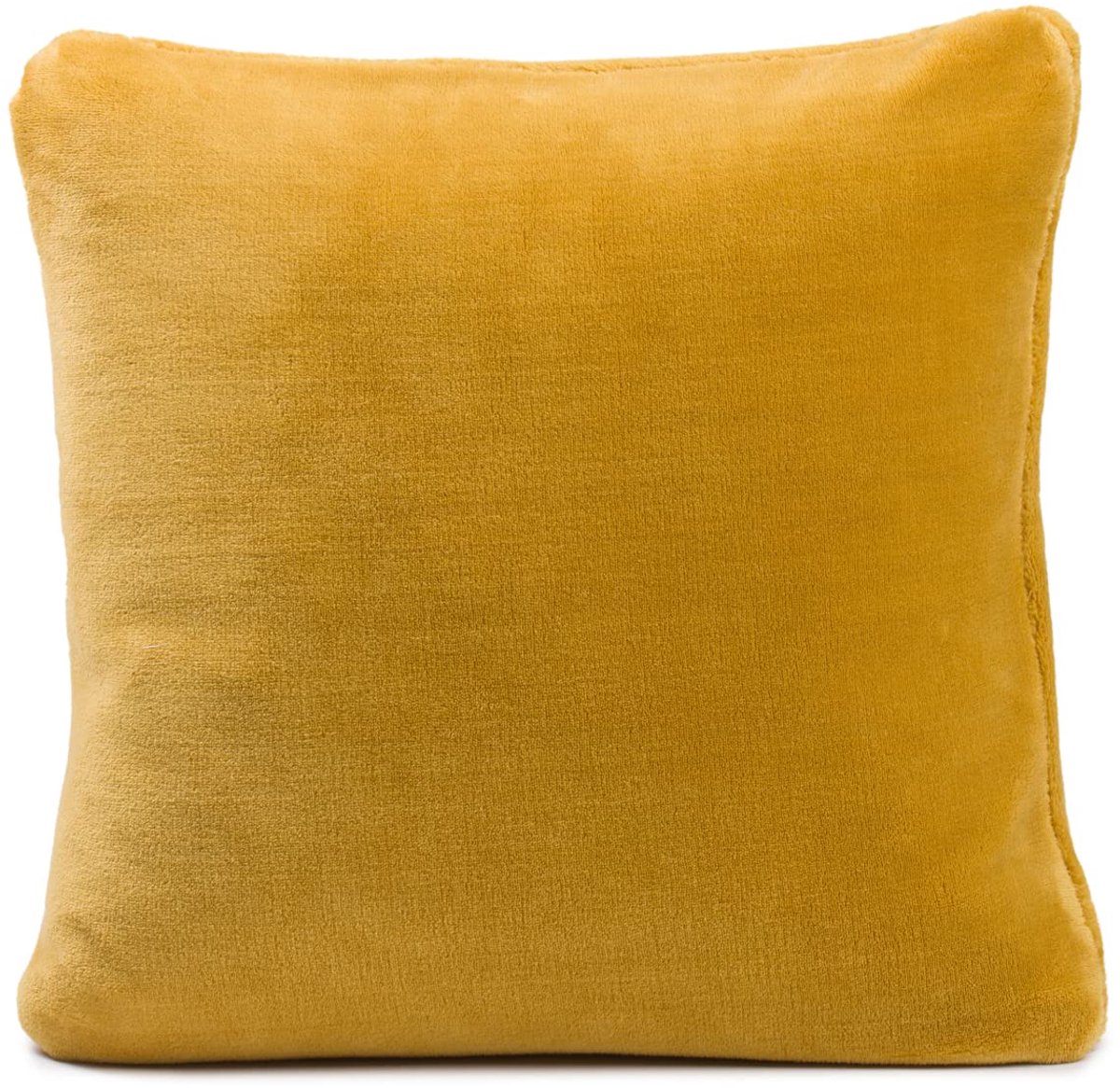Ibenzoa Superzachte Mosterdkleurige Kussenhoezen met Luxe Kasjmiergevoel, Set van 2, 50x50 cm geel