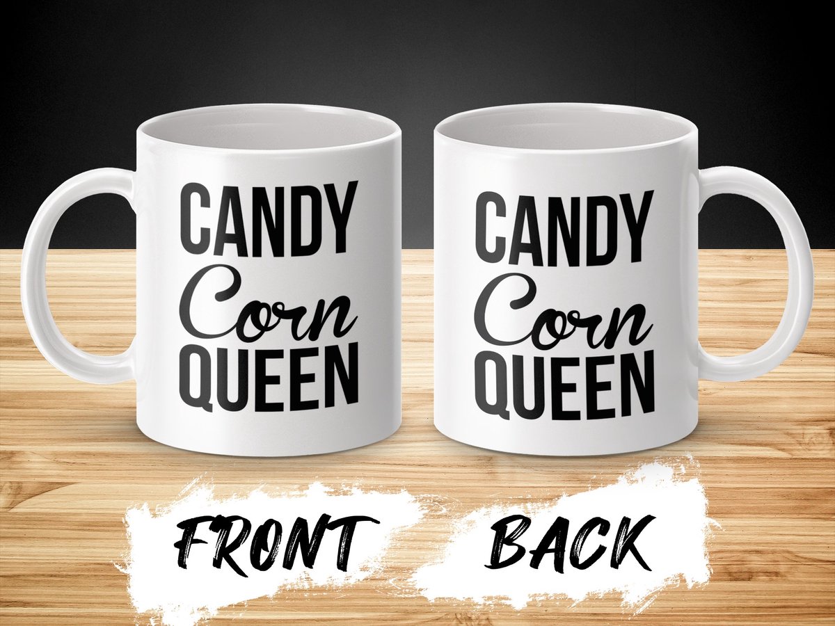 Candy Corn Queen Mok, Herfst Halloween Cadeau, Feestdagen Mok, Seizoensgebonden Koffie, Keramische Mok, Cadeau Idee, Candy Lovers