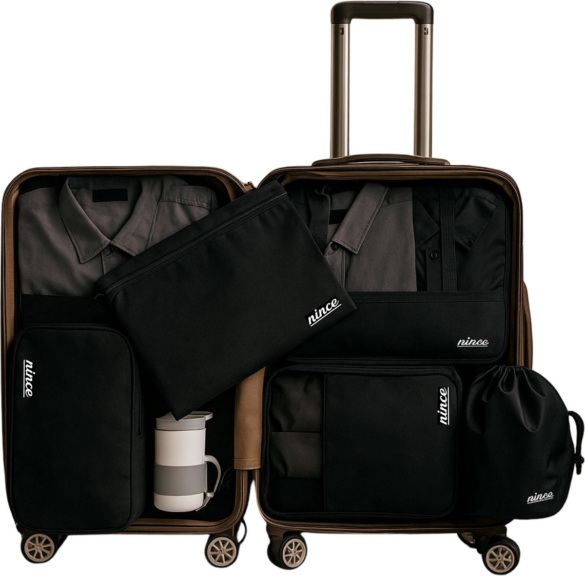 Nince Packing cubes - Koffer Organizer set - Bagage Organizers - Compression Cube - Travel Backpack Organizer