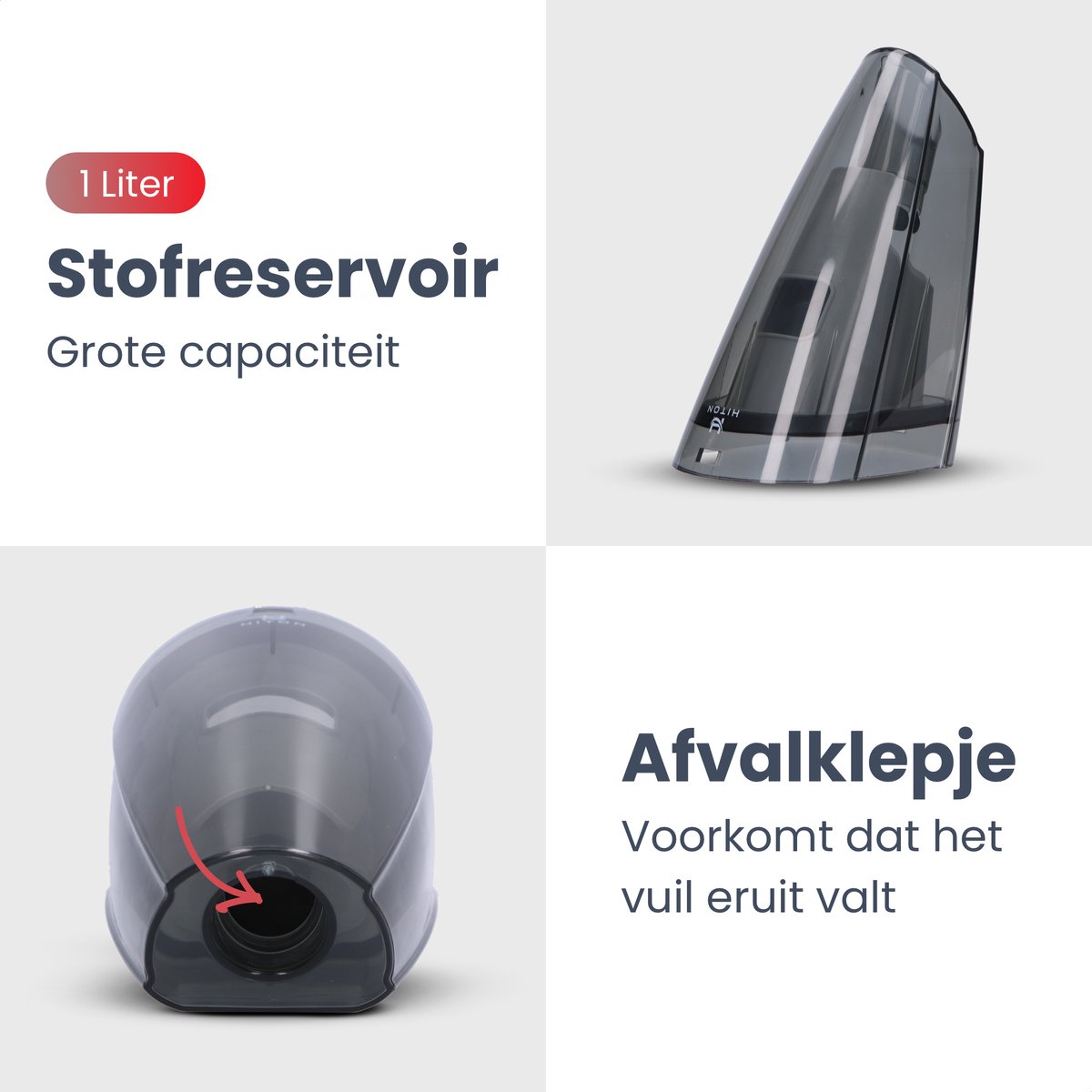 Hiton Kruimeldief - Kruimeldief snoerloos - Handstofzuiger - Auto stofzuiger - Kruimelzuiger - 4 opzetstukken — afbeelding 6