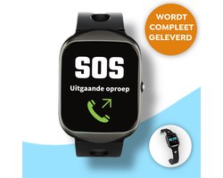 Wiesba® WB33S - GPS Horloge Senior - Smartwatch voor Ouderen - Persoonlijke alarmen - alarm horloge ouderen - GPS Horloge Alzheimer - Valdetectie - Persoonlijk alarm