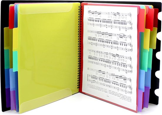 Muziekmap – 20 pagina’s – A4 – zwart – dubbelzijdig