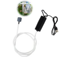 Luchtpompen - Luchtpompje Aquarium - Aquarium Zuurstof Pomp - USB Mini Aquarium Luchtpomp - 1W Energiebesparende Beluchter - Draagbare Aquarium Luchtpomp - met Luchtsteen en Siliconen buis - Pompen