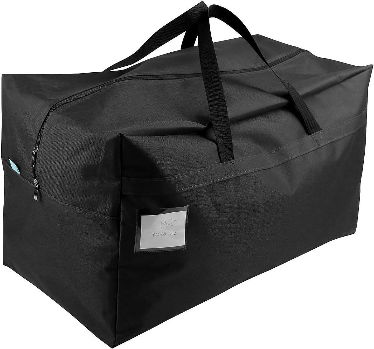 Wasbare waterdichte college-draagtas - 100L, thuisbewegende opbergtas ornament-opbergmand zwart