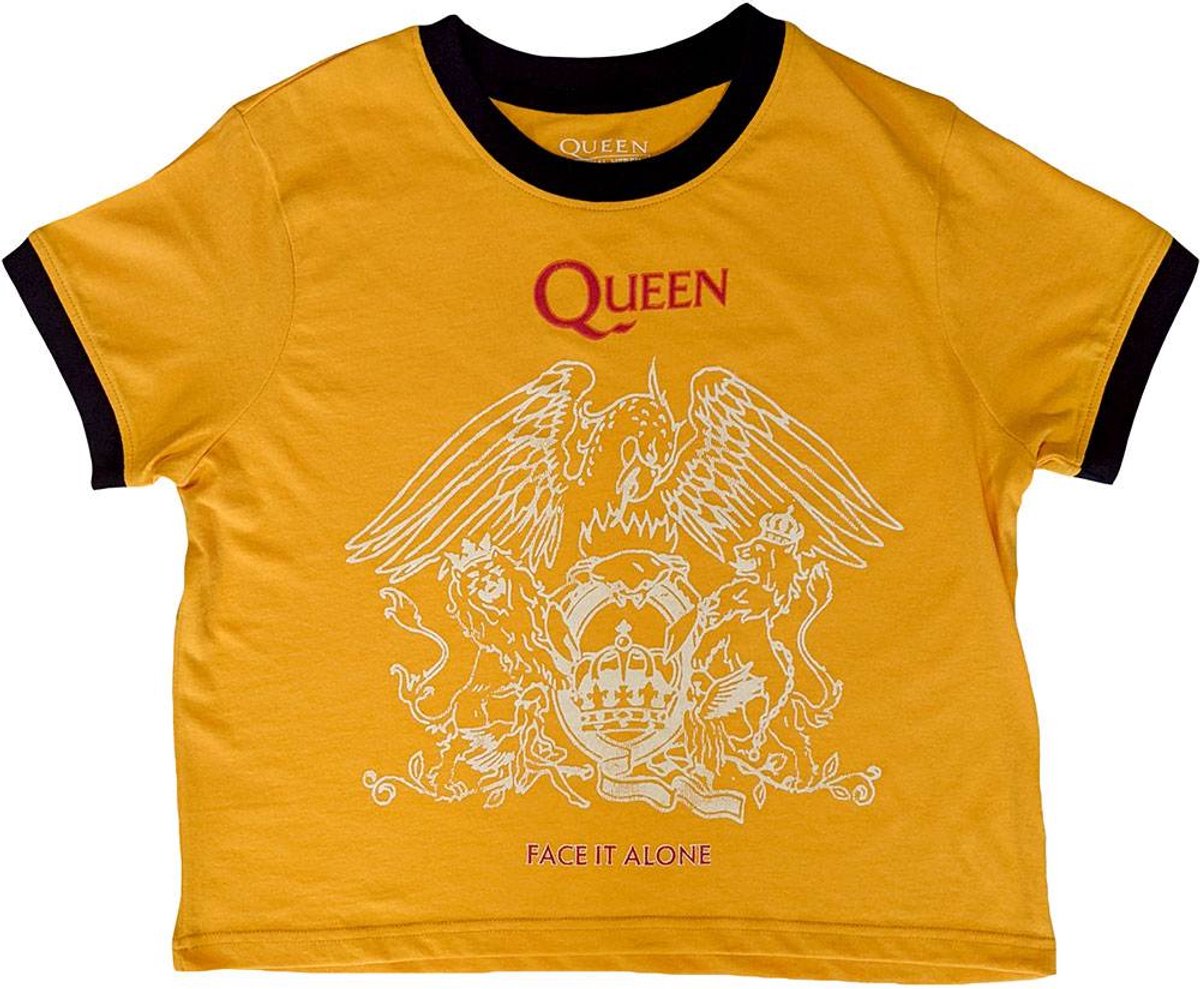 Queen - Face It Alone Crest Crop top - L - Geel