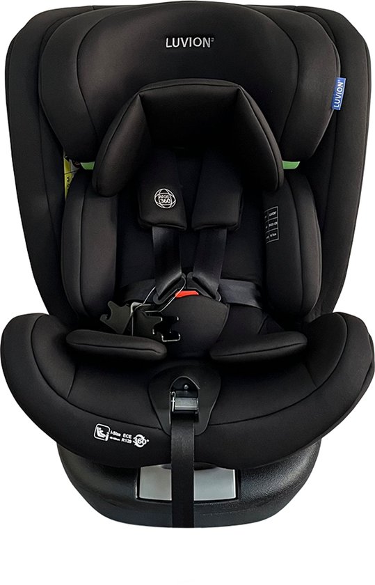 LUVION® Aegis 360° Autostoel Eclipse Black - i-Size ISOFIX - 40–150cm Autozitje Groep 0 1 2 3 - Zwart
