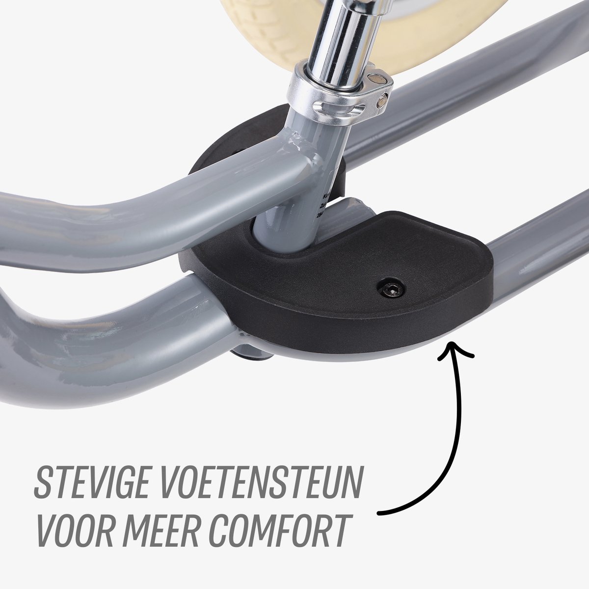Køvapää Trike - 2 in 1 Loopfiets - 1.5 t/m 4 jaar - Met Naamsticker - 12 inch – Loopfiets - Grijs — afbeelding 7