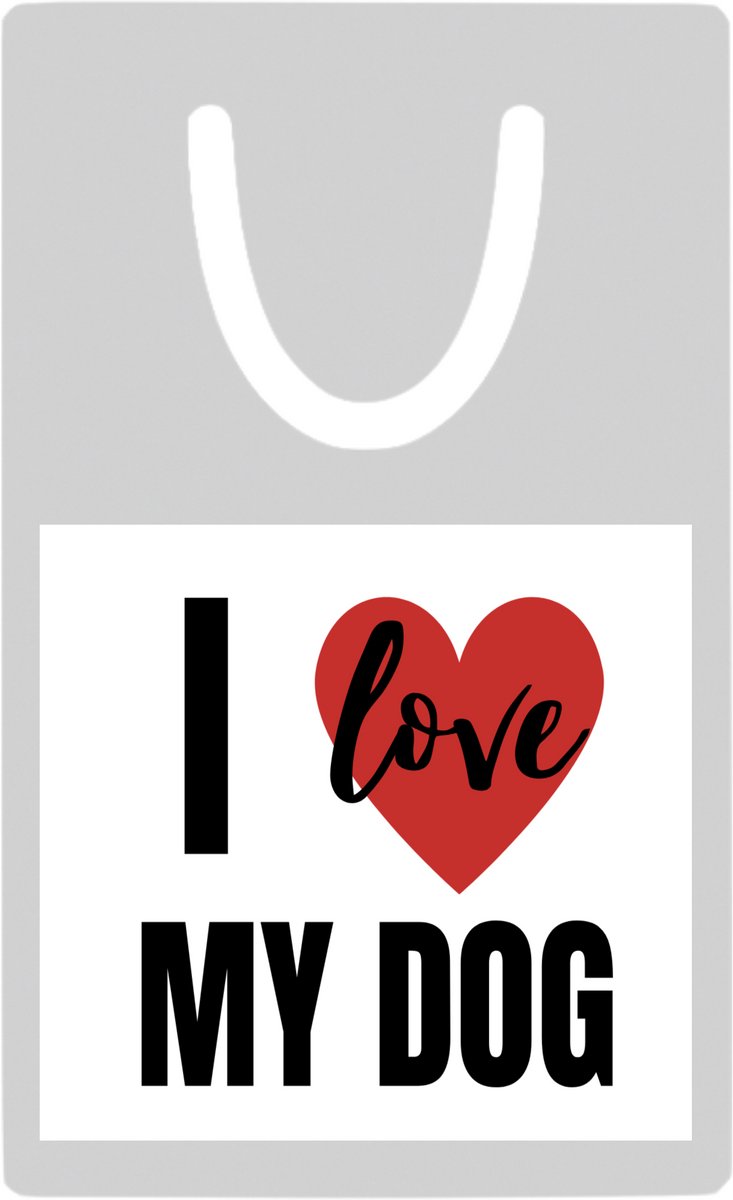 Hacebo® - I love my dog metalen boekenlegger- Honden - honden liefhebbers - verjaardagscadeau - kado - gift - geschenk Bladwijzer boekenleggers - 7.6 cm x 5cm