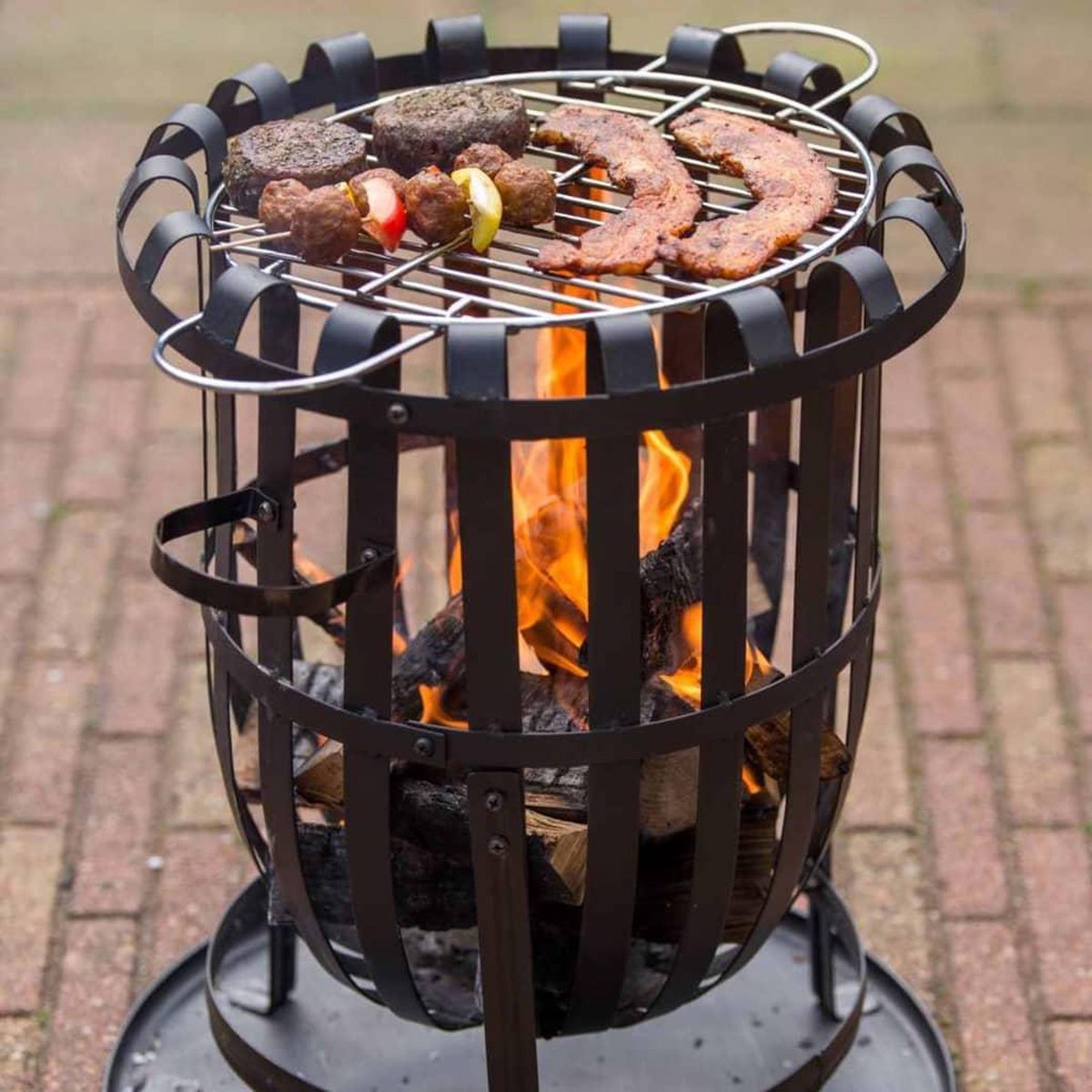 RedFire Dallas Vuurkorf met grillplaat - Zwart