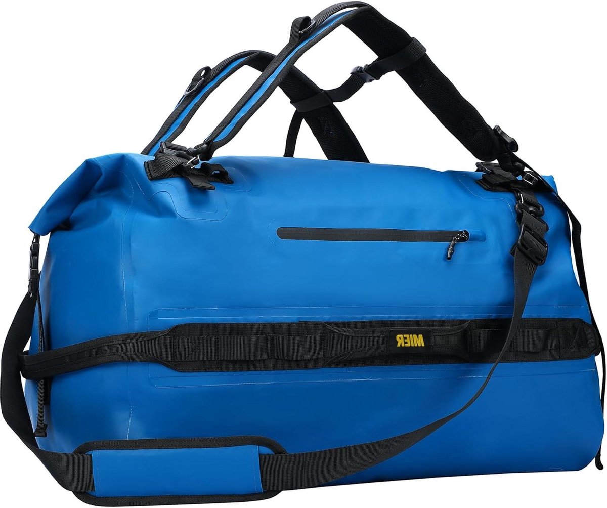Grote waterdichte rolltop duffeltas voor kajakken, rafting, boottochten en meer - 60 l/80 l zwart Grote waterdichte rolltop duffeltas voor kajakken, rafting, boottochten en meer - 60 l/80 l blauw
