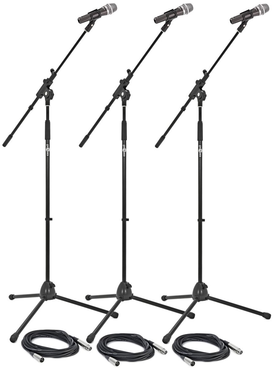 3 Stuks Microfoon Podiumpakket van Gear4music