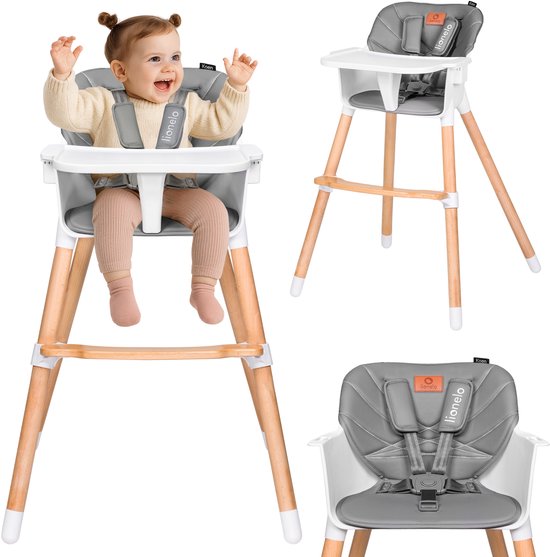 Lionelo Koen - Kinderstoel - 5-punts veiligheidsgordel - antislip voetjes - draagvermogen van 30 kg