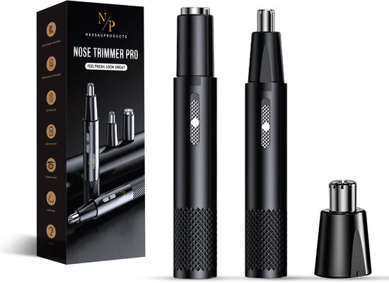 ®Nassauproducts - Neustrimmer - Oortrimmer - Neustrimmer voor mannen - Vrouwen - Oplaadbaar - Wenkbrauwtrimmer - Baardtrimmer - Waterdicht - Neushaartrimmer
