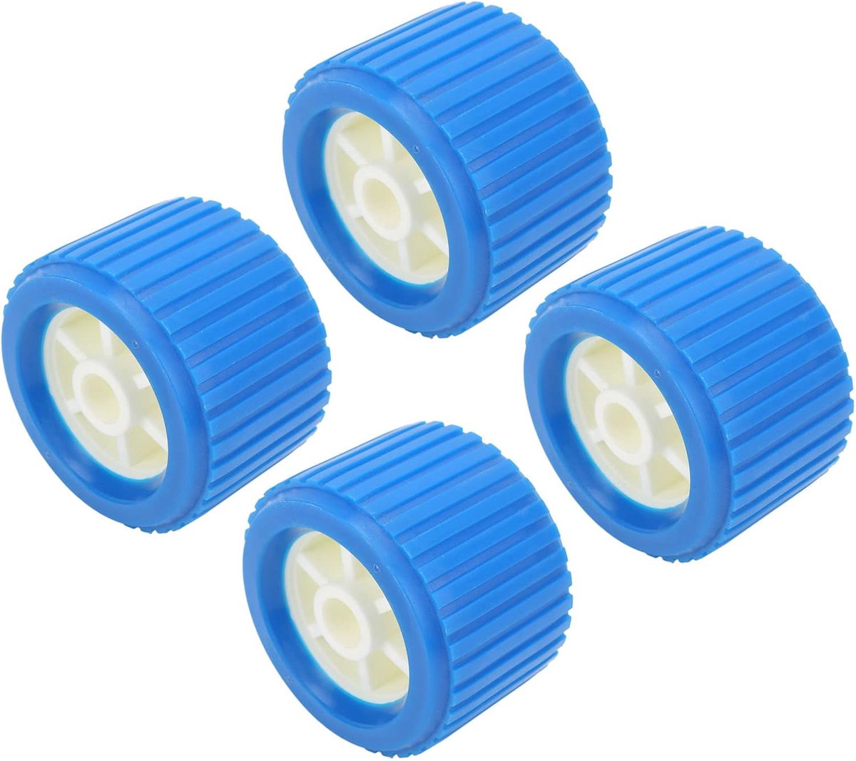 Pwshymi Ribbed Wobble Rollers, Accurate 3" Wide Boat Wobble Roller 4PCS Scratch Proof for Yachts