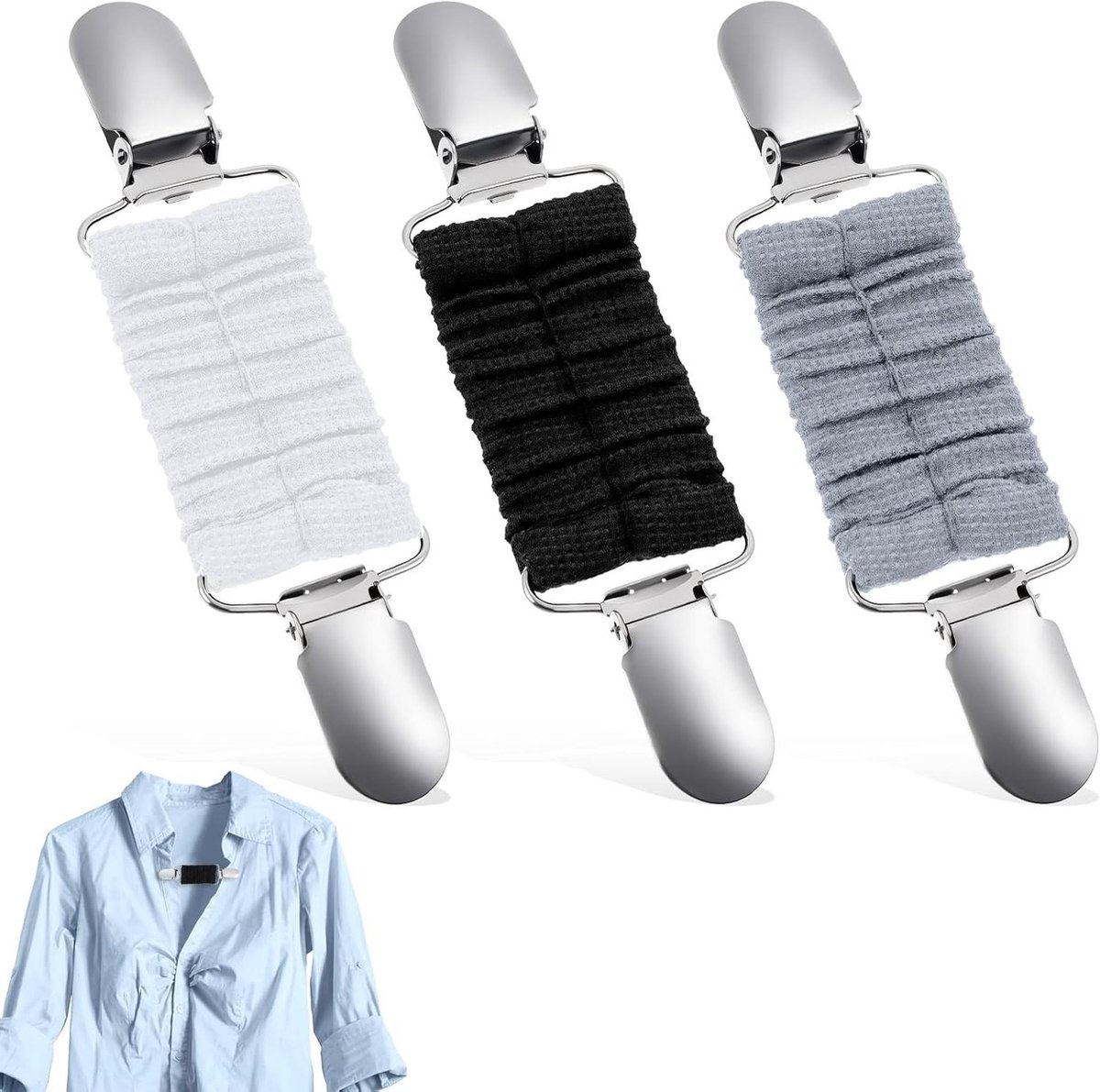 Allecto plus - Mode accessoire voor kleding | 3 stuks Cinch Clips voor jurk en shirt | Taille cincher clip voor vrouwen en meisjes | Retro design | Decoratieve broche clip