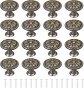 Misuyue 10 stuks vintage lade knoppen - antiek brons, rond, 30 mm aluminium legering kledingkast knoppen