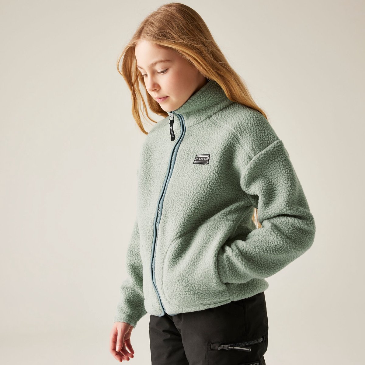 Zesty rekbaar isolerend actief fleece-vest voor kinderen Groen