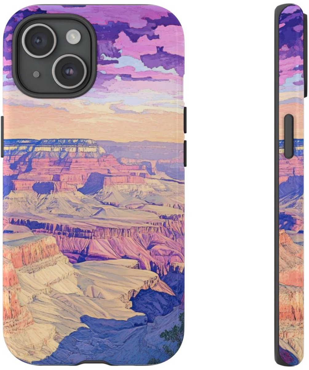 Kleurrijk Canyonlandschap – Telefoonhoesje Geschikt voor iPhone 15