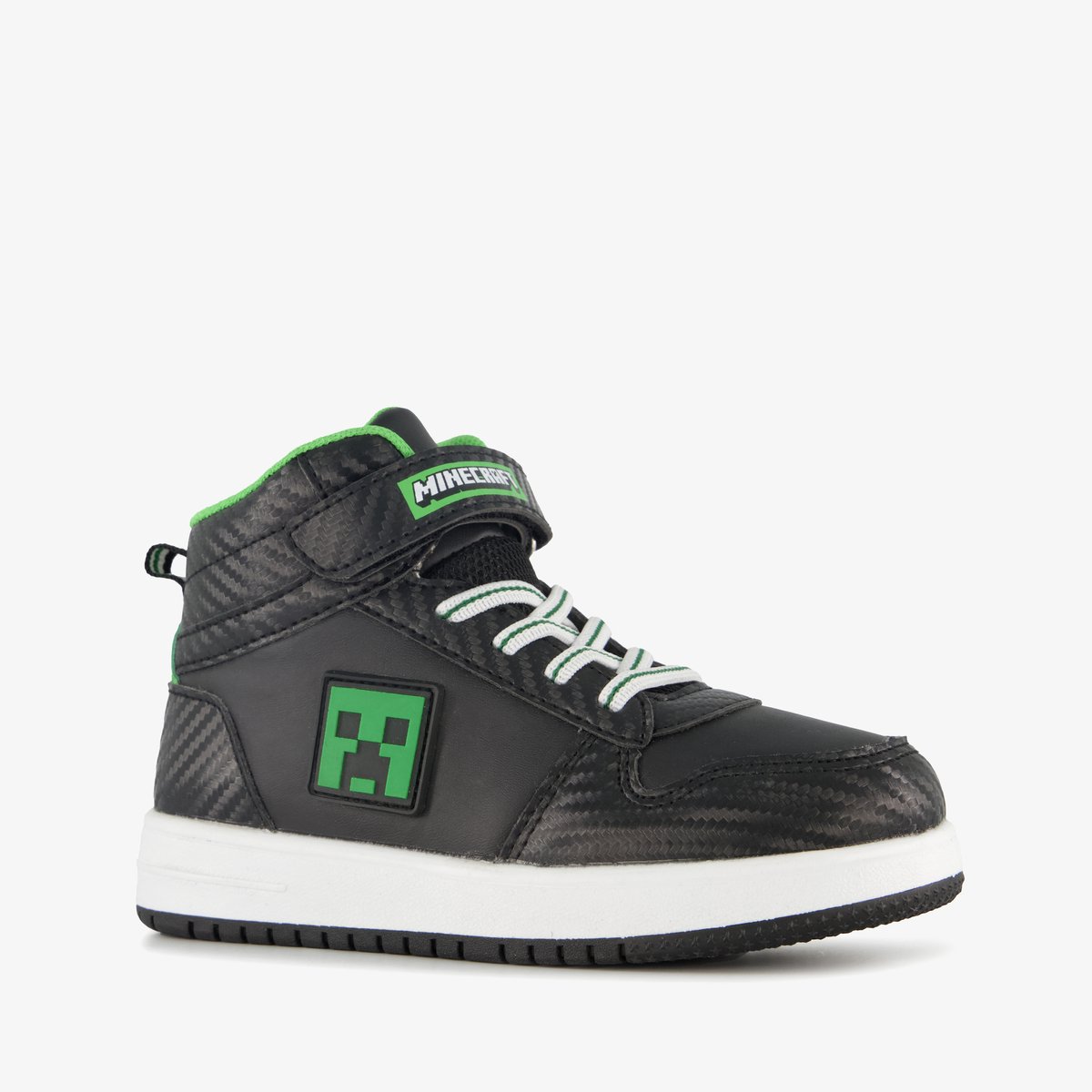 Minecraft hoge jongens sneakers zwart groen - Maat 32