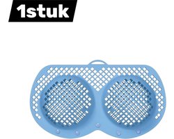 1stuk - Siliconen waszak voor bh's - Waszak voor lingerie - Beschermer voor lingerie voor dames - Geschikt voor wasmachine/droger - Vormvast - Blauw