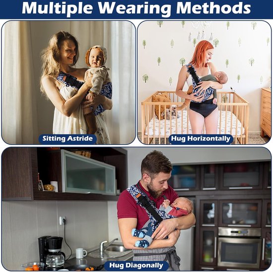 Draagzak - Draagdoek - Draagzakken - Voordrager - Draagbare Draagzak - Heupdrager - Ademend & Veilig - Baby Draagzak - Peuter - Chouderdrager - Kinder - Verstelbare Ergonomische Draagzak Voor Peuters - Blauw