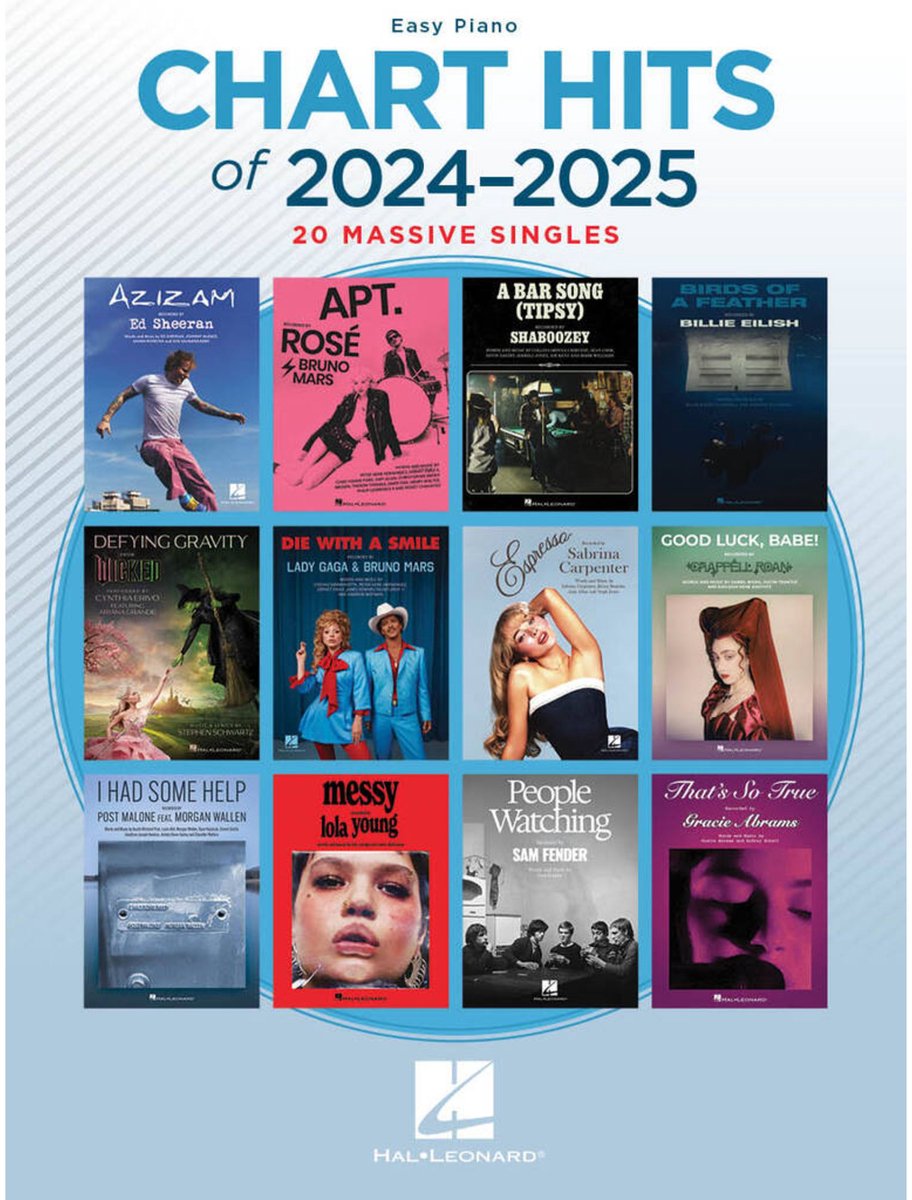 Hal Leonard Chart Hits of 2024-2025 Easy Piano - Songboek
