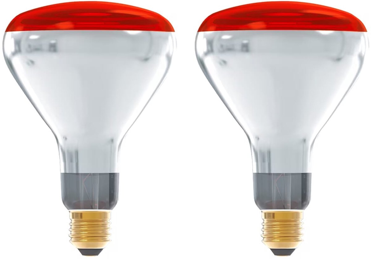 Technik R125 Infraroodlamp E27 150W - 1250lm - 2700K - Half Rood Licht - Warmtelamp - 2 stuks