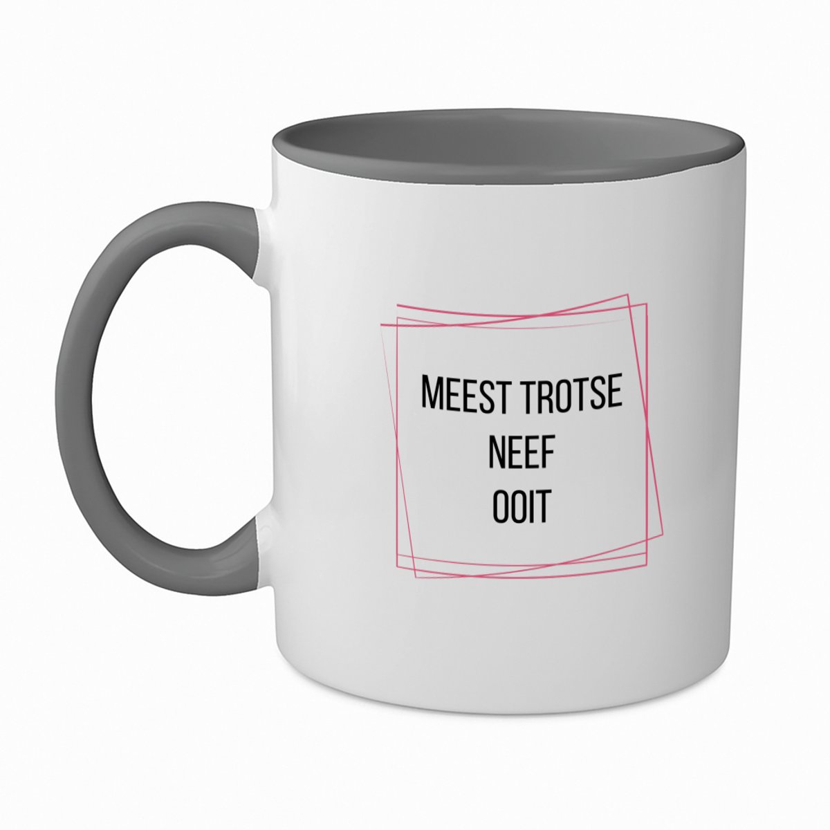 Hacebo® - meest trotse neef ooit koffiebeker grijs - Neef - trotse neef - thee mok - koffie beker - verjaardagscadeau - verjaardag - cadeau - cadeautje voor neef - neef artikelen - kado - geschenk - gift - koffiemok - 350 ML inhoud