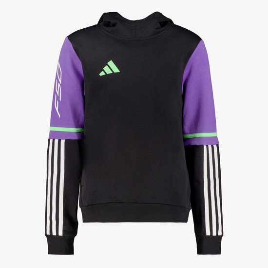 Sweat à capuche enfant Adidas F50 SW HD Y noir violet - Taille 164/170