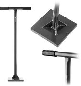 KADAX Betonstamper, 8 kg, grondstamper met brede plaat, stamper voor het verdichten van bodem, grind en zand, handstamper met T-greep, bodemstamper