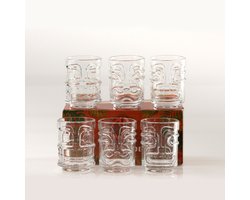 Tiki shot glazen - Borrelglaasjes - Shot glaasjes - Tiki - Shotglazen glas - Drink glas - Shotglaasjes - 6 stuks - Tiki decoratie - Cave & Garden