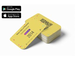 QR Music Cards - Songfestival editie - 150 kaartjes - Inclusief gratis app - Muziekspel - Kaartspel - Partyspel