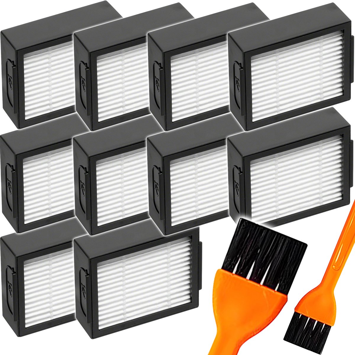 Set van 10 filters compatibel met stofzuigrobots iRobot Roomba E4, E5, E6, E7, I3, I4, I5, I6, I7, I8, J7 en J9 - hoogwaardige vervanging