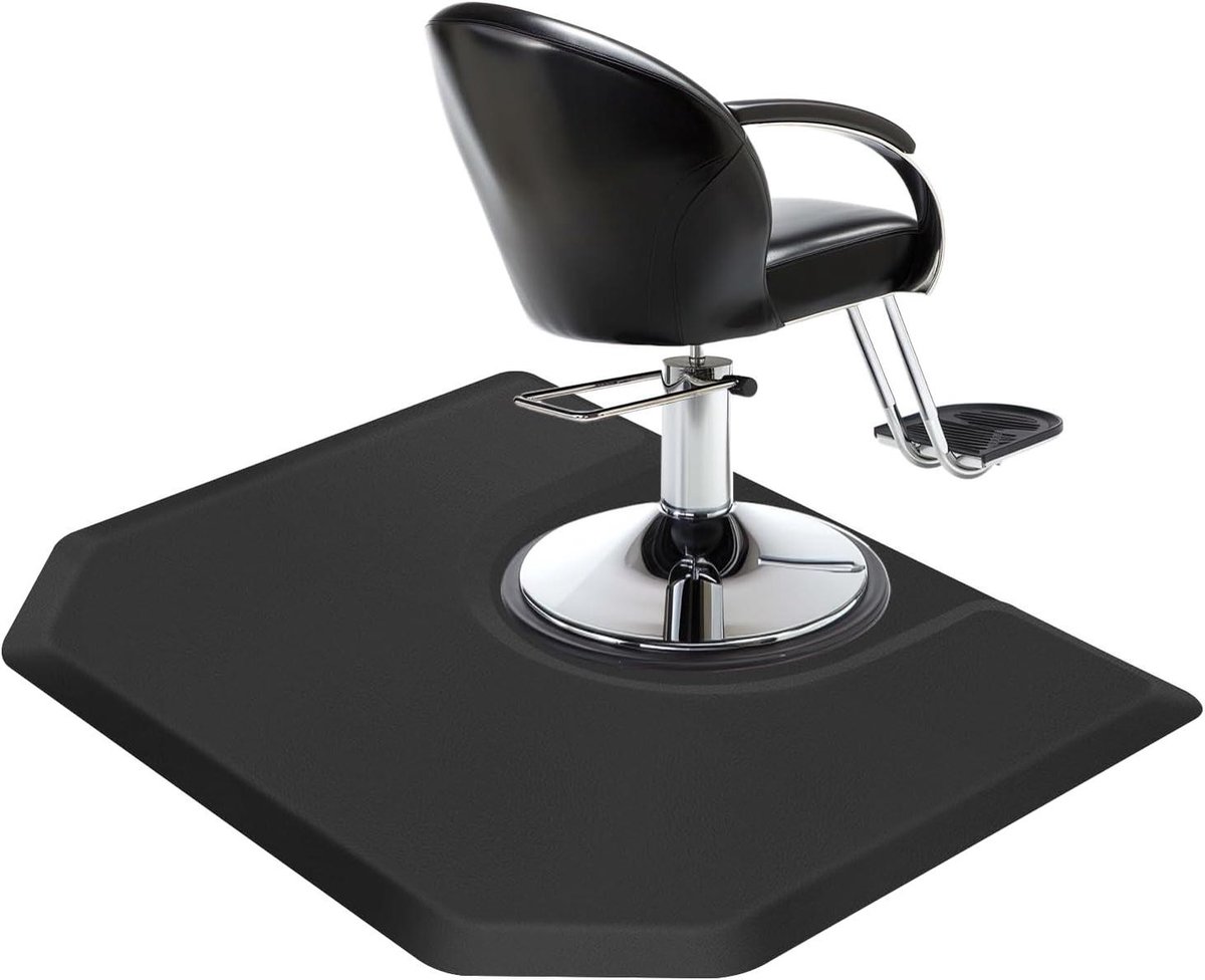 ByShane - Salon Vloermatten voor Anti Vermoeidheid - Kapper Stoel Mat voor Cirkel Stoel Base - Haar Stylist Schoonheid - Dikke Polygoon Kantoor Comfort - Vloermatten voor Salon & Kapper - Ergonomische Mat
