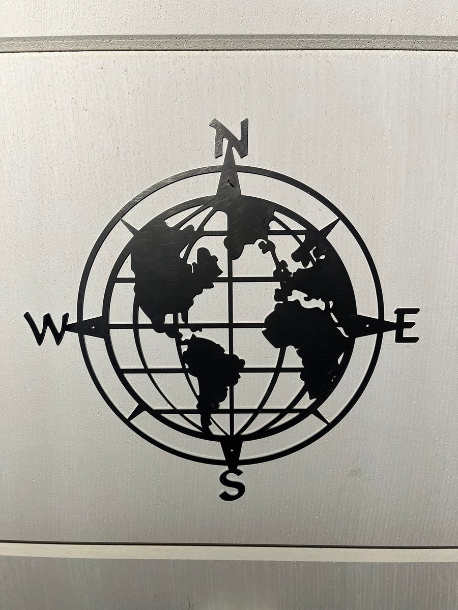 Metalen wanddecoraties - De wereldkaart - Wandecoratie van metaal