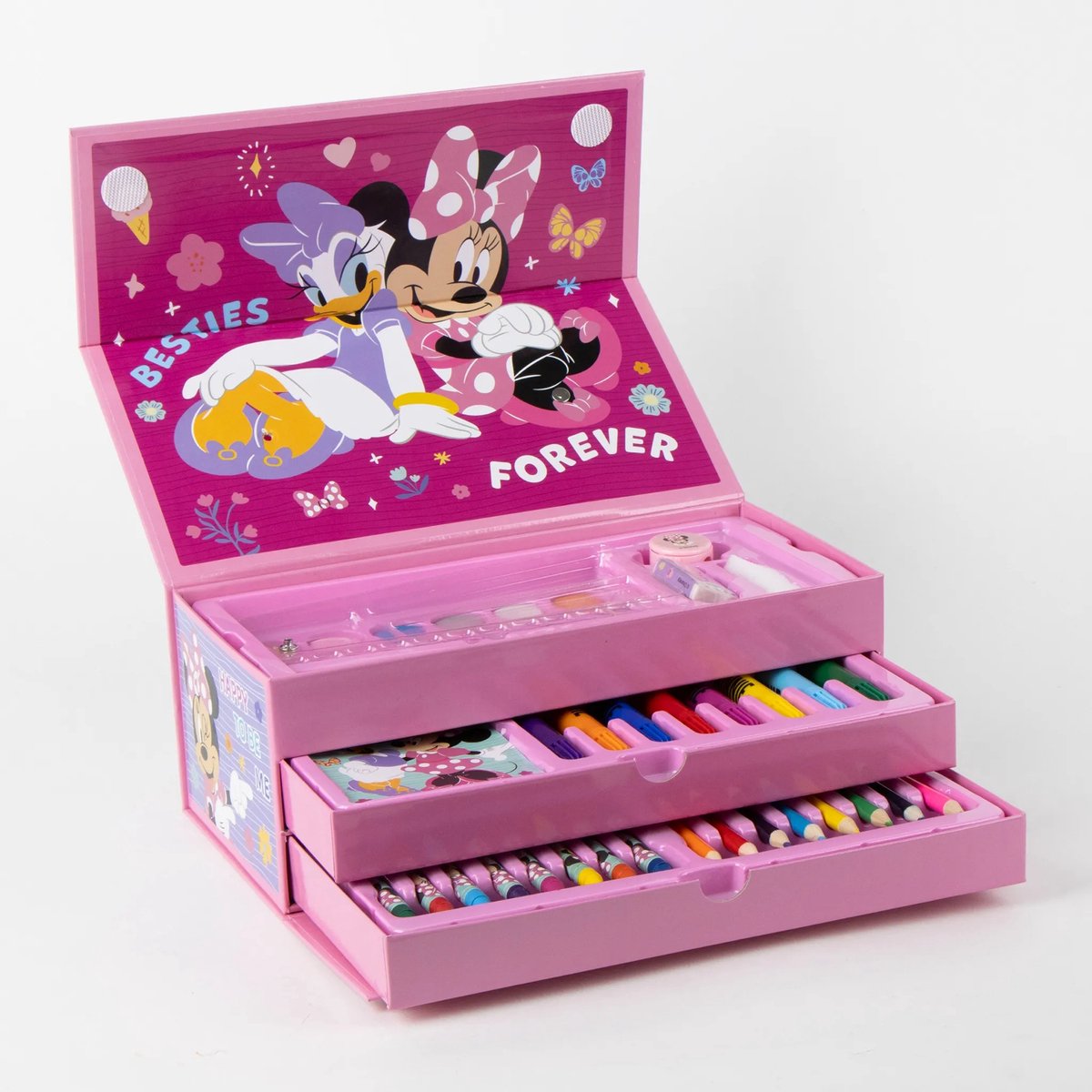 Minnie Mouse Knutseldoos Meisjes – 44-delig Tekenpakket – Kleuren & Verven met Besties Forever — afbeelding 2