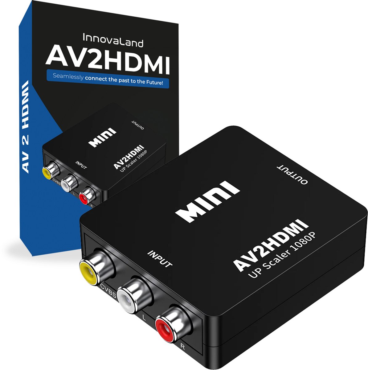 Innovaland - Tulp Naar HDMI Converter - Met Kabel - 1080 P Full HD - AV To HDMI - Wii HDMI Switch