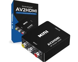 Innovaland - Tulp Naar HDMI Converter - Met Kabel - 1080 P Full HD - AV To HDMI - Wii HDMI Switch