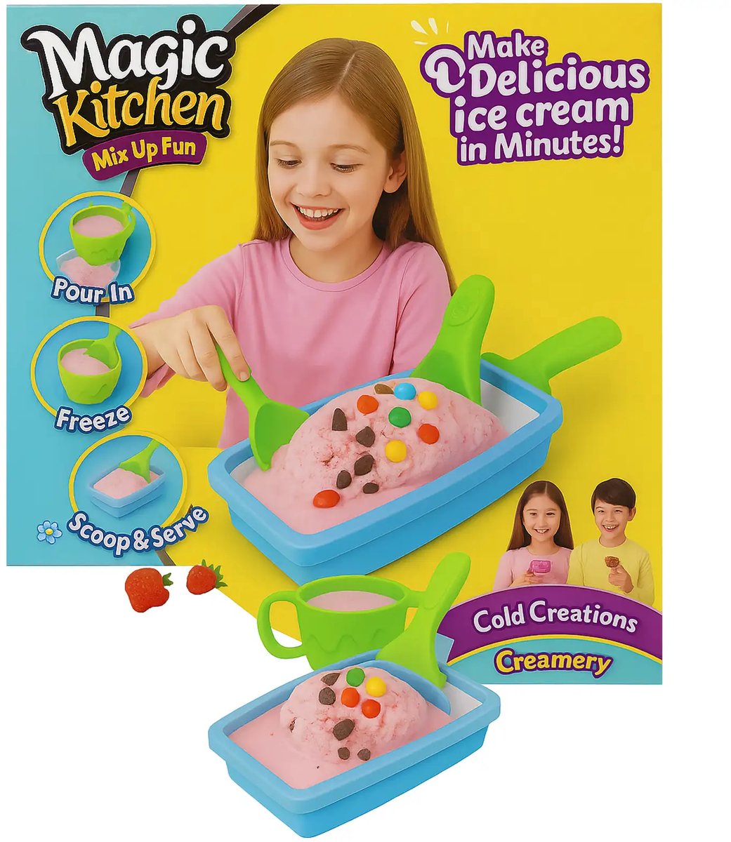 Magic Kitchen - Zelf je ijsje samenstellen - Creëer je eigen ijsje of schepijs met je favoriete toppings!