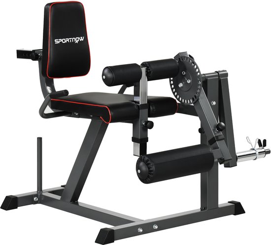 SPORTNOW - Beenstrekker - Staal - 100L x 90B x 105H cm - Grijs - Zwart
