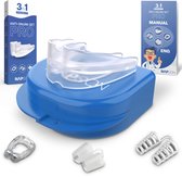 Napson® Anti Snurk Set - Snurkbeugel 2x - Neusspreider 8x en Neusclip 1x - Anti Snurk beugel voor mannen en vrouwen.