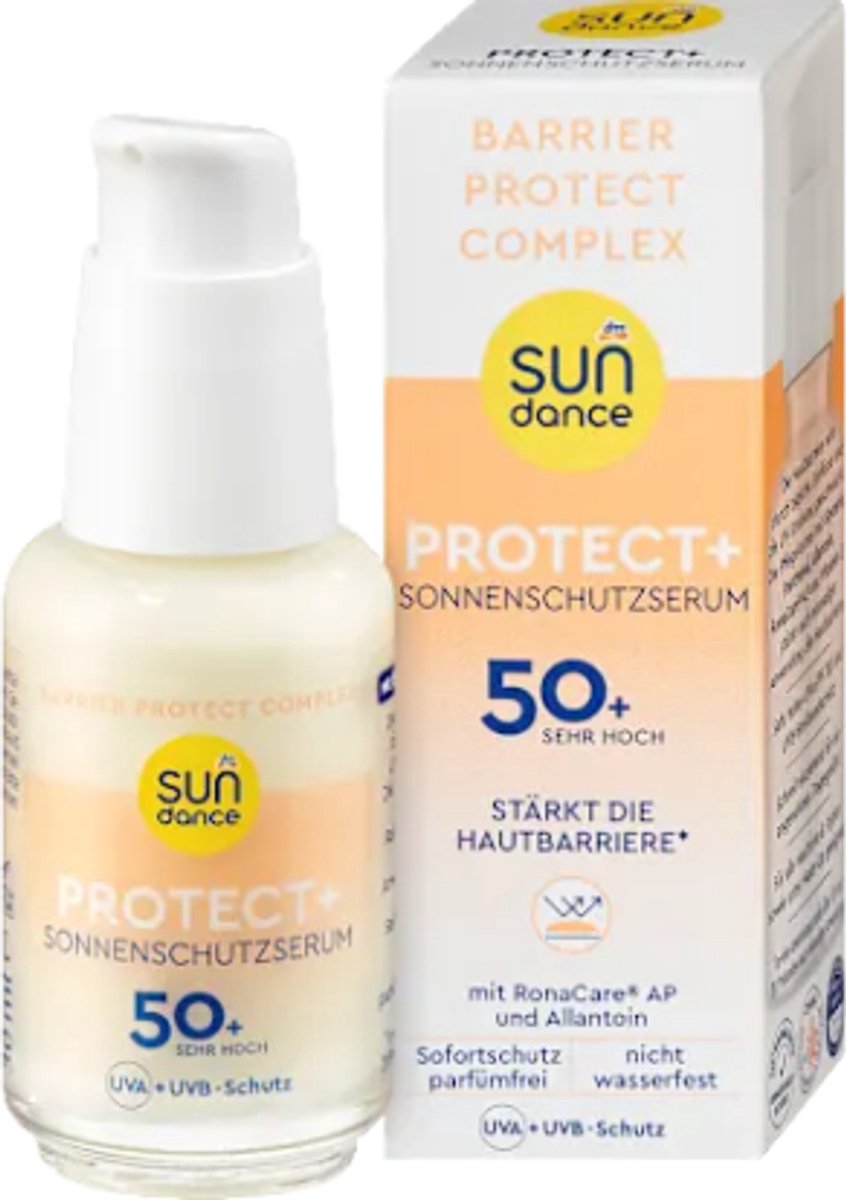 Zonneserum Gezicht - SUNDANCE - UV Protect+ | 1x 30ml - SPF 50 | Versterkt de huidbarrière - Zonnebrand