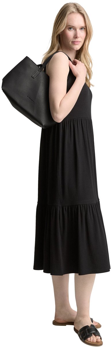 Tom Tailor - TTMARLA shopper met klein reliëflogo - Maat ONESIZE - schwarz / black