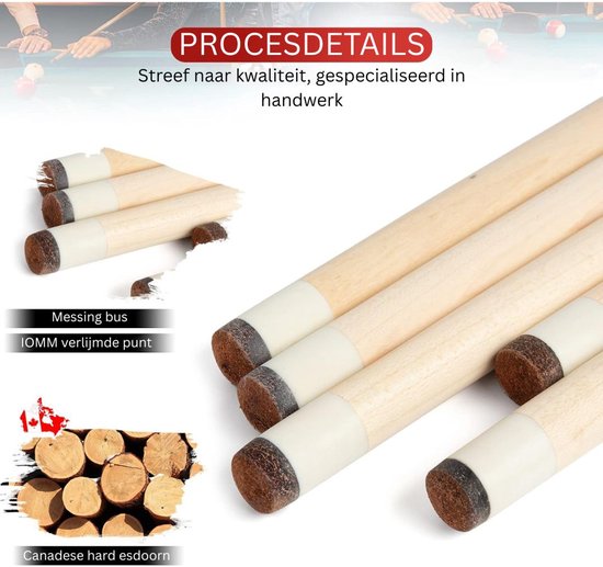 Poolkeu 2 Delig - Biljart Accessoires - Biljartkeu - 147cm van Buffalo — afbeelding 5