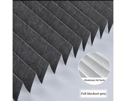 Blackout en warmte werend Plissé - max 1.Mtr X 1.80Mtr - 100% licht dicht - warmte werend - Makkelijk installeren zonder boren