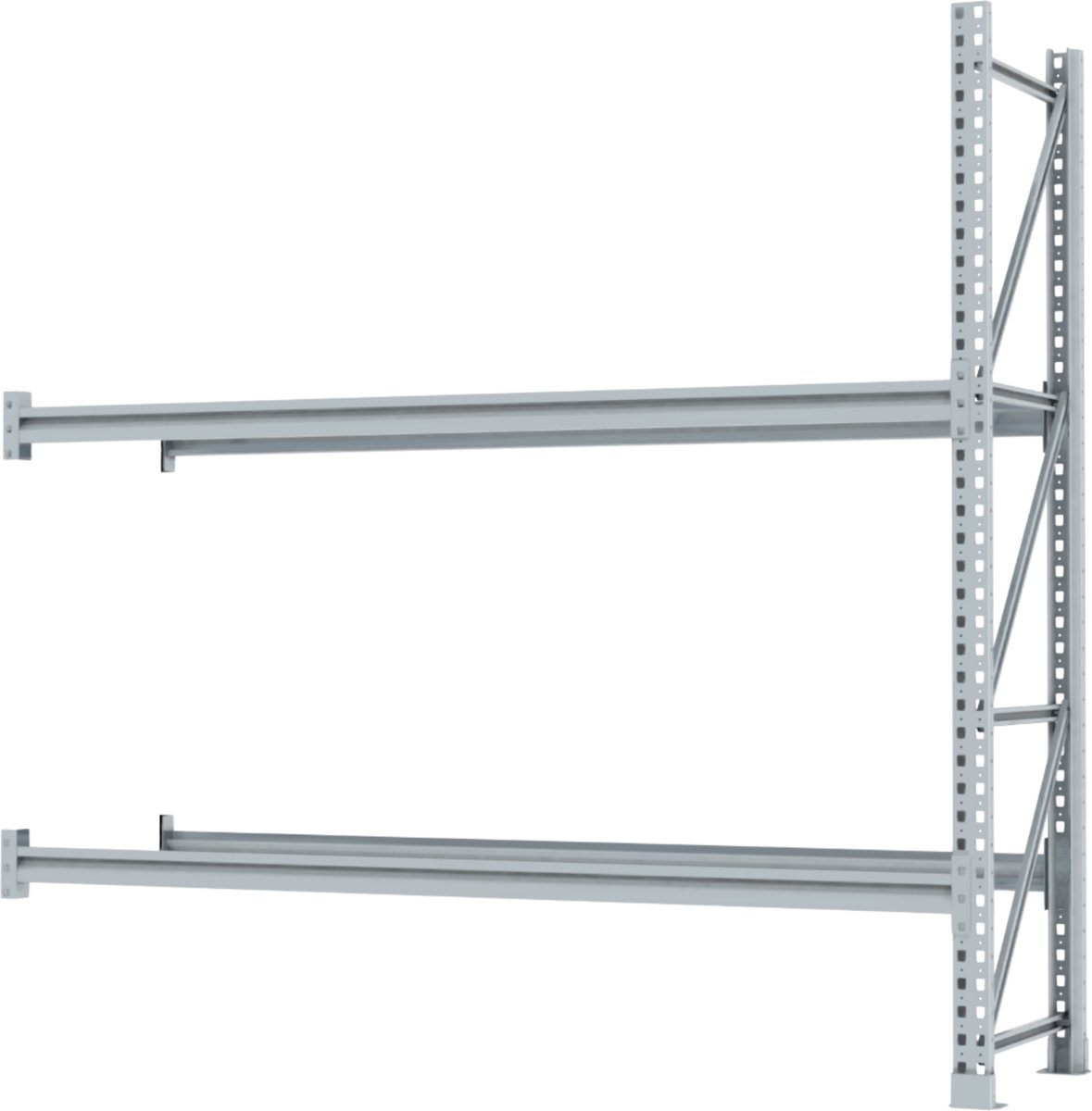 Povag Bandenstelling aanbouwmodel - 2 legniveaus - 200x214x60 cm - Gegalvaniseerd staal - 450 kg per legniveau - Stellingrek voor autobanden