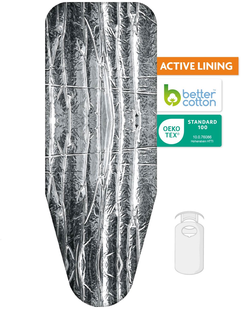 Widex Strijkplankonderlaag - Aluminium onderlaag voor je strijkplank - Universele Molton/alu onderlaag - 140 x 52 cm - Voor extra strijkcomfort - Zelf op maat te knippen
